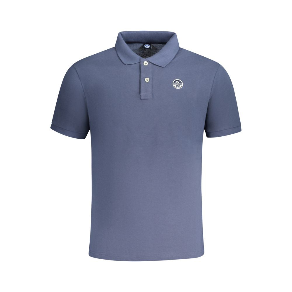 Polo Shirt by North Sails for men in cotton blue presents a sleek silhouette, featuring a refined and short-sleeve for a sleek finish.