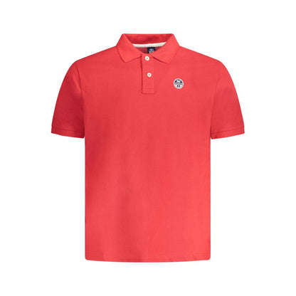 Polo Shirt by North Sails for men in cotton red presents a sleek silhouette, featuring a refined and short-sleeve for a sleek finish.