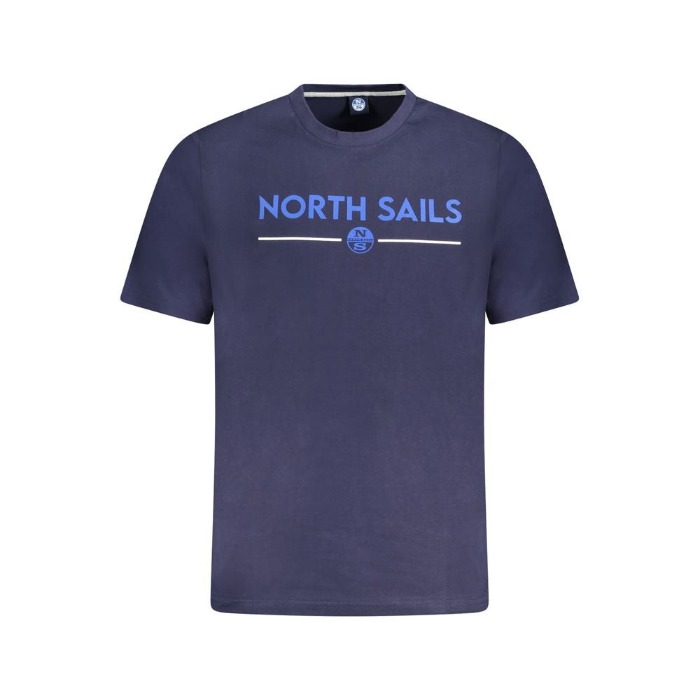 T-Shirt by North Sails for men in cotton blue & print features an edgy silhouette, meticulously detailed with a sophisticated short-sleeve and crew neckline for a truly edgy finish.
