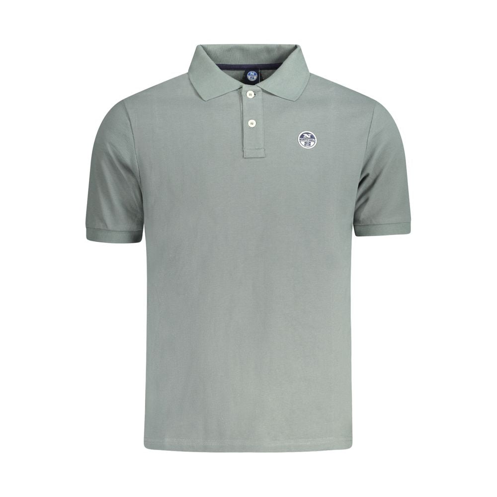 Polo Shirt by North Sails for men in cotton green showcases a sharp silhouette, detailed with a refined and sharp short-sleeve for a sophisticated finish.