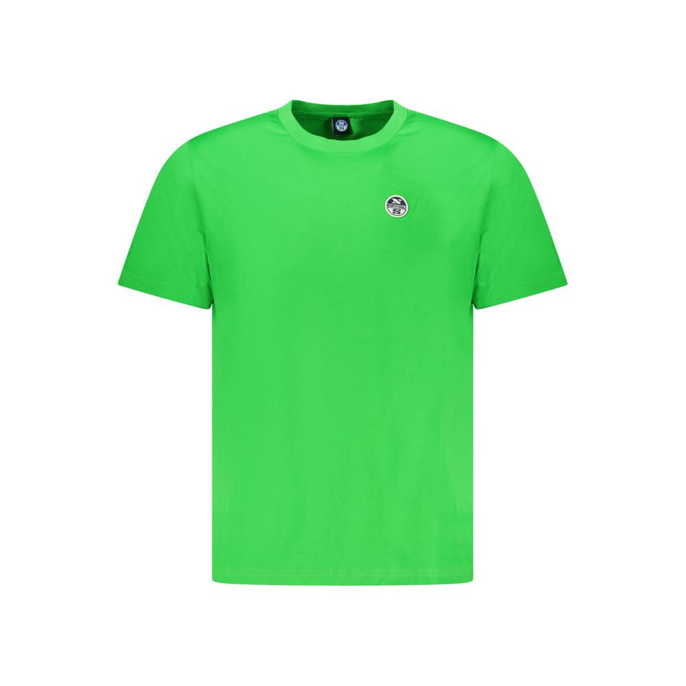 T-Shirt by North Sails for men in cotton green showcases a unassuming silhouette, artfully detailed with a refined crew neckline and unassuming short-sleeve for a sophisticated, contemporary look.