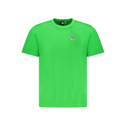 T-Shirt by North Sails for men in cotton green showcases a unassuming silhouette, artfully detailed with a refined crew neckline and unassuming short-sleeve for a sophisticated, contemporary look.