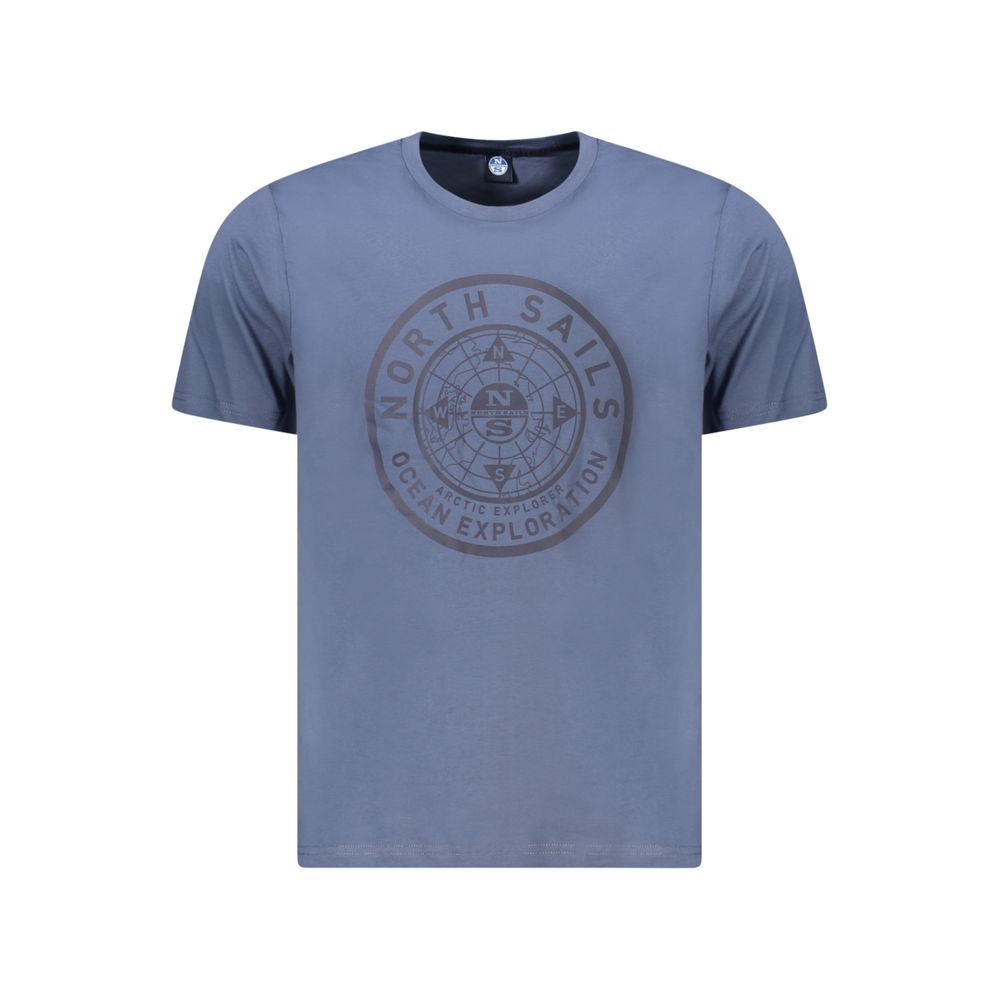 T-Shirt by North Sails for men in cotton blue & print showcases a chic silhouette, artfully detailed with a chic and short-sleeve for a chic finish.