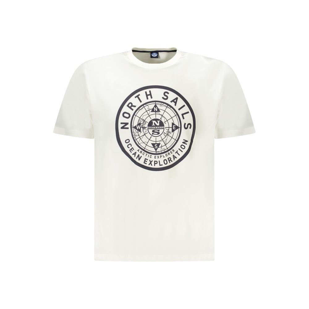 T-Shirt by North Sails for men in cotton white & print showcases a fashionable silhouette, elegantly detailed with a fashionable and for a sophisticated, high-fashion look.