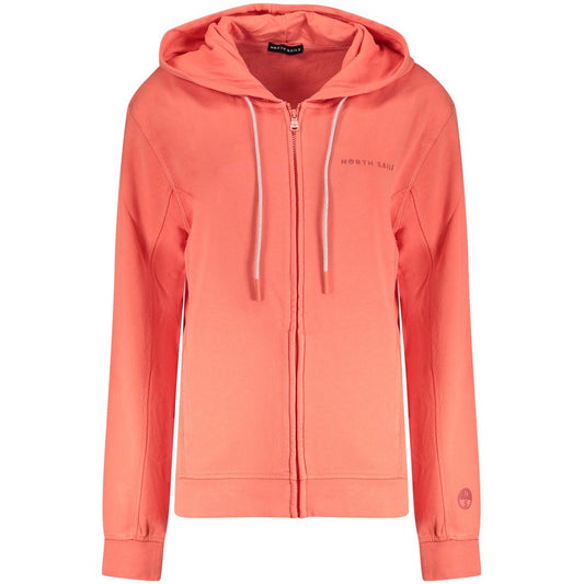 Hooded Sweatshirt Hoodie by North Sails for women in cotton pink & print features an dramatic silhouette, showcasing a sophisticated hooded neckline and dramatic long-sleeve for a refined, modern aesthetic.