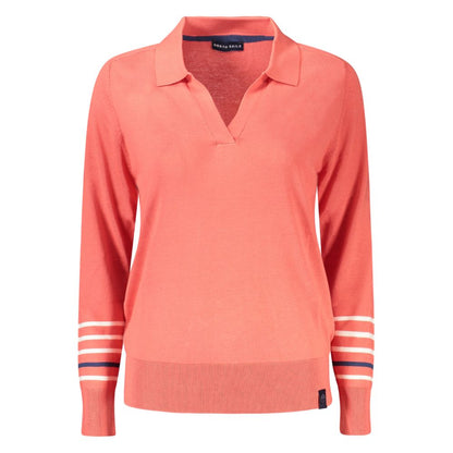 Sweatshirt by North Sails for women in viscose cotton pink showcases a slouchy chic silhouette, artfully detailed with a slouchy chic v-neck neckline and for a slouchy chic finish.