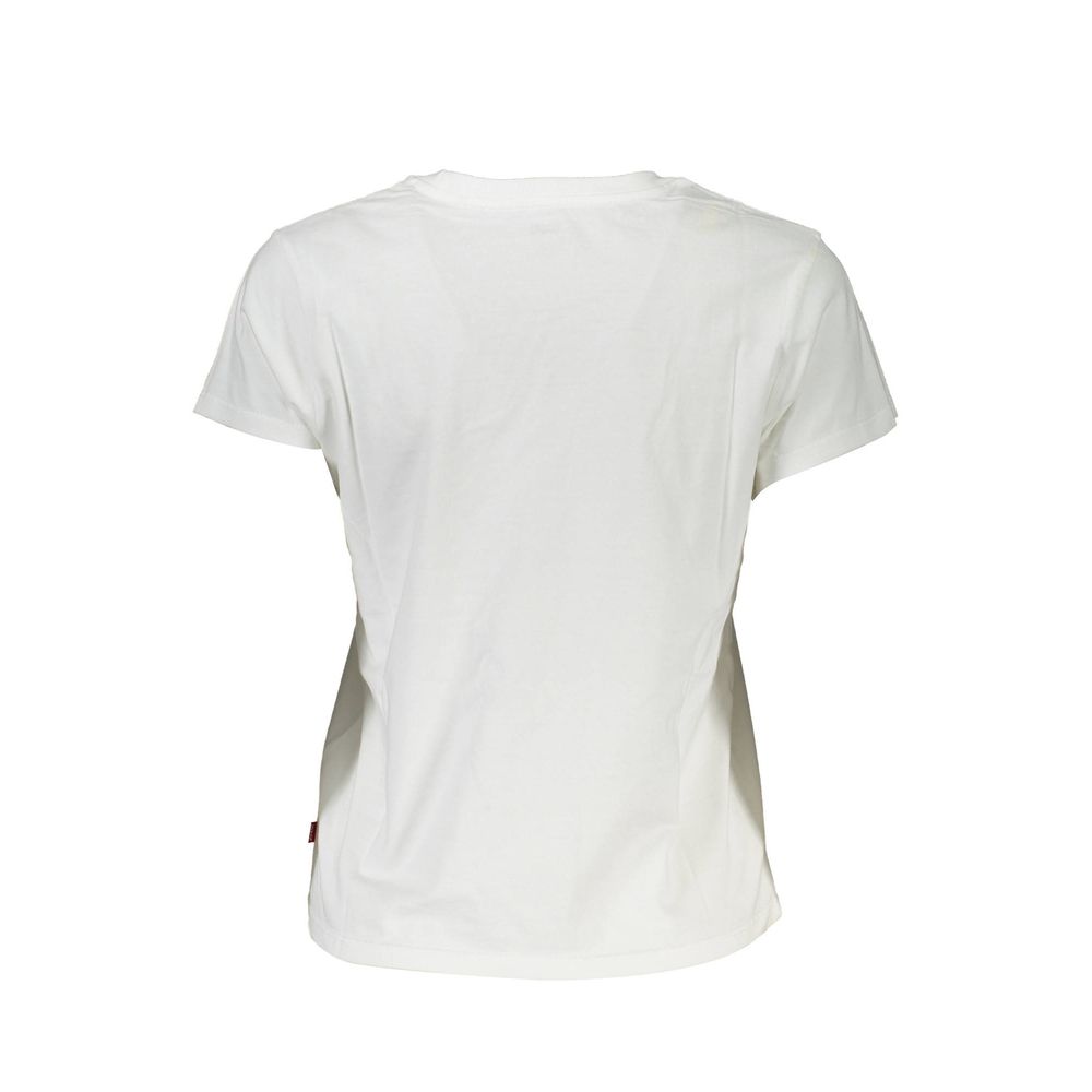 T-Shirt by Levi's for women in cotton canvas white & print showcases a unassuming silhouette, artfully detailed with a refined and unassuming for a sophisticated, contemporary look.