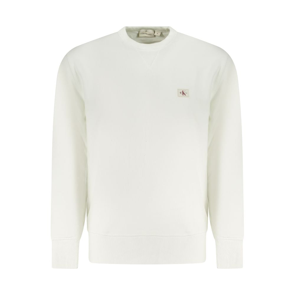 Sweatshirt by Calvin Klein for men in cotton white features an magnificent silhouette, showcasing a sophisticated crew neckline and long-sleeve detail for a truly magnificent finish.