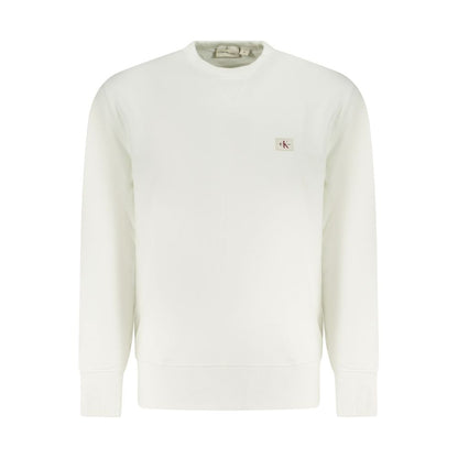 Sweatshirt by Calvin Klein for men in cotton white features an magnificent silhouette, showcasing a sophisticated crew neckline and long-sleeve detail for a truly magnificent finish.