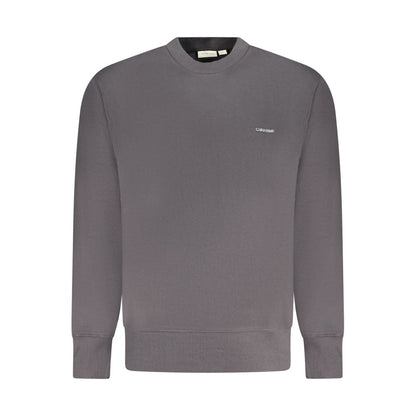 Sweatshirt by Calvin Klein for men in cotton black presents a smart casual silhouette, featuring a smart casual crew neckline and long-sleeve for a sophisticated look.