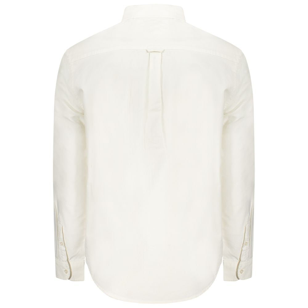 Dress Shirt by Tommy Hilfiger for men in cotton white showcases a sharp silhouette, elegantly detailed with a sharp and sharp .