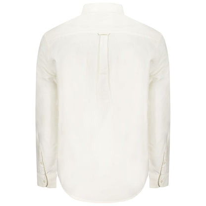 Dress Shirt by Tommy Hilfiger for men in cotton white showcases a sharp silhouette, elegantly detailed with a sharp and sharp .