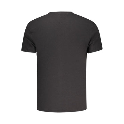 T-Shirt by Tommy Hilfiger for men in cotton black, signature-print & print features a plush silhouette, showcasing a sophisticated and for a truly plush finish.