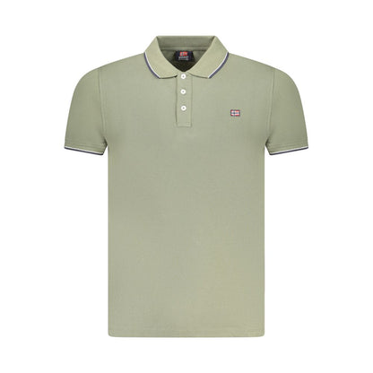Polo Shirt by Norway 1963 for men in cotton green & signature presents a crisp silhouette, artfully detailed with a crisp and crisp .