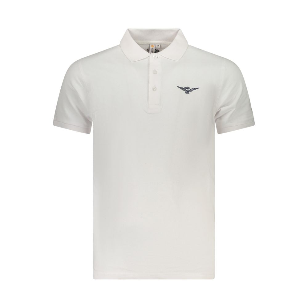 Polo Shirt by Accademia Militare for men in cotton white & print features a eye catching silhouette, showcasing a refined and short-sleeve for a eye catching finish.