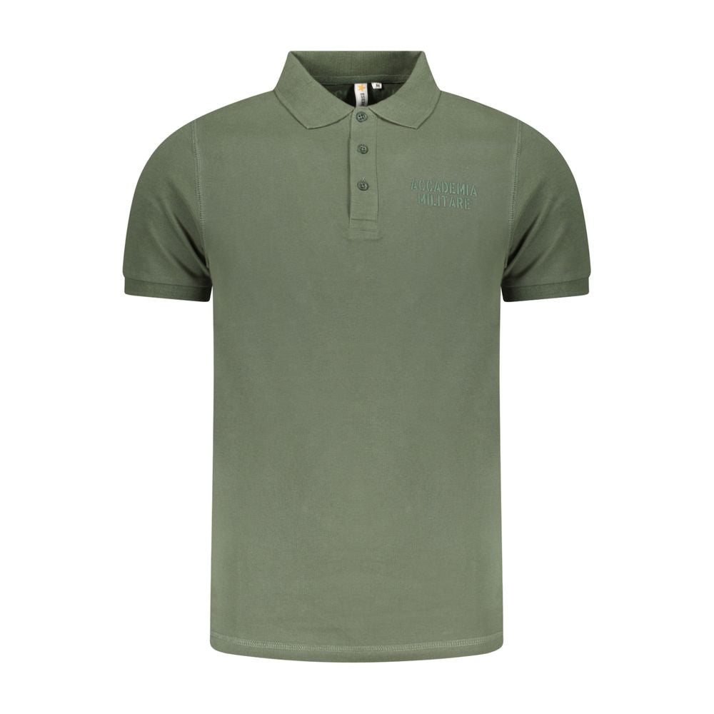 This Polo Shirt by Accademia Militare for men in cotton green & print presents a flawless silhouette, showcasing flawless short-sleeve detailing and a refined for a truly flawless aesthetic.