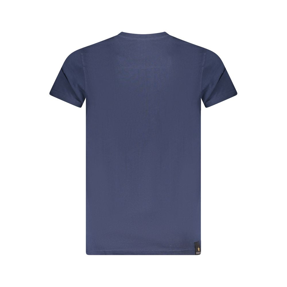 Polo Shirt by Accademia Militare for men in cotton blue & print presents a crisp silhouette, artfully detailed with a crisp and crisp .