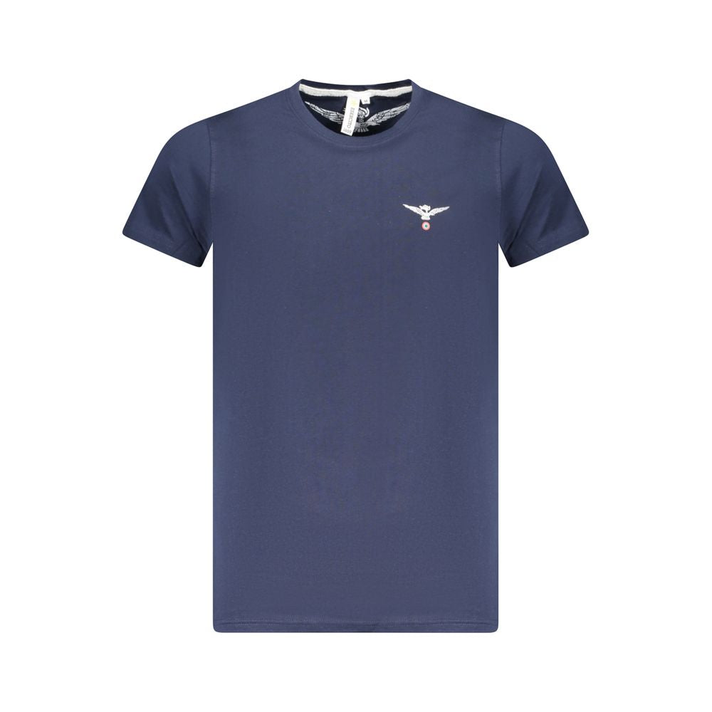 T-Shirt by Accademia Militare for men in cotton blue & print features a plush silhouette, showcasing a sophisticated crew neckline and short-sleeve for a truly plush finish.