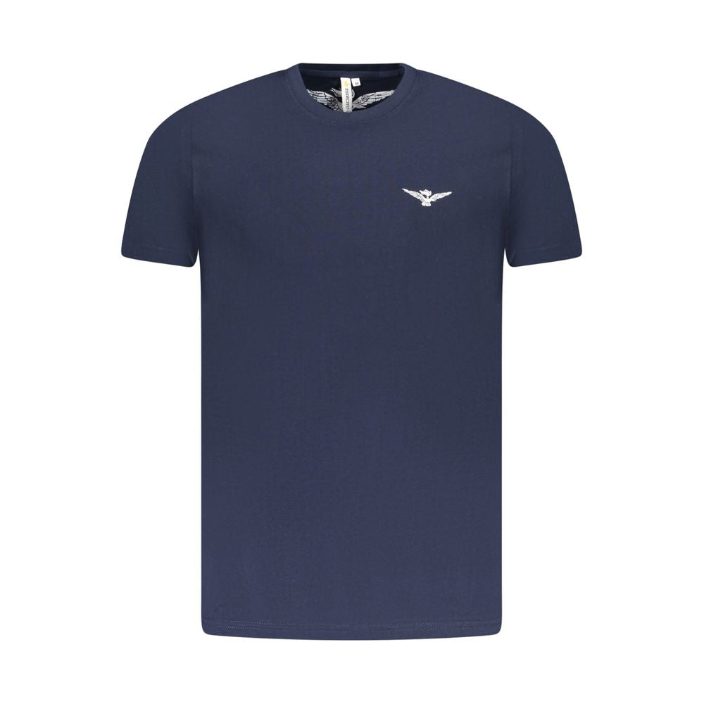 T-Shirt by Accademia Militare for men in cotton blue & print features a plush silhouette, showcasing a sophisticated crew neckline and short-sleeve for a truly plush finish.