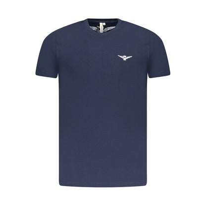 T-Shirt by Accademia Militare for men in cotton blue & print features a plush silhouette, showcasing a sophisticated crew neckline and short-sleeve for a truly plush finish.