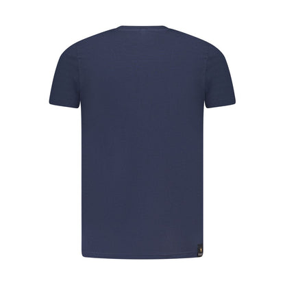 T-Shirt by Accademia Militare for men in cotton blue & print showcases a dramatic silhouette, elegantly detailed with a dramatic crew neckline and for a truly dramatic finish.