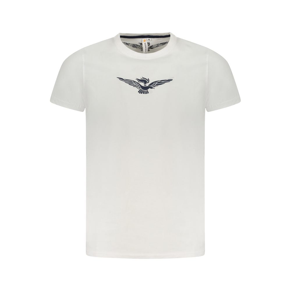 T-Shirt by Accademia Militare for men in cotton white & print showcases a chic silhouette, artfully detailed with a chic crew neckline and short-sleeve for a chic finish.