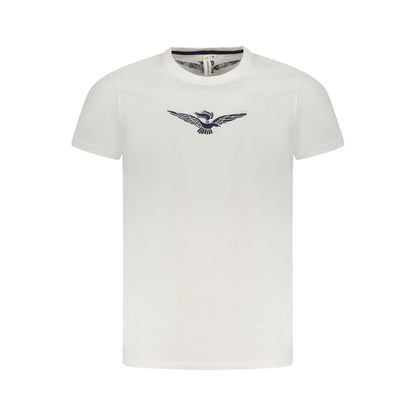 T-Shirt by Accademia Militare for men in cotton white & print showcases a chic silhouette, artfully detailed with a chic crew neckline and short-sleeve for a chic finish.