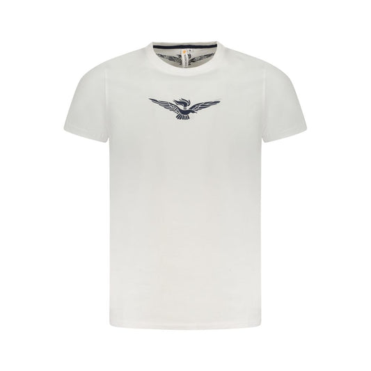 T-Shirt by Accademia Militare for men in cotton white & print showcases a chic silhouette, artfully detailed with a chic crew neckline and short-sleeve for a chic finish.