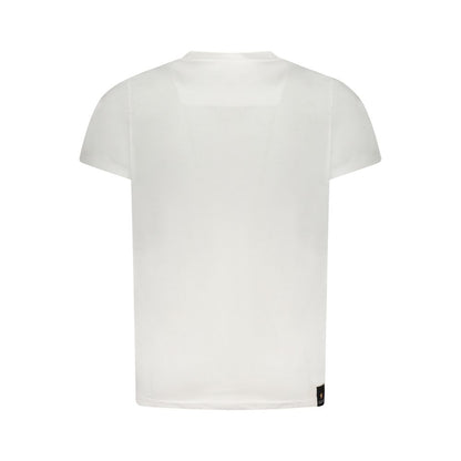 T-Shirt by Accademia Militare for men in cotton white & print features an on trend silhouette, perfectly showcasing a on trend and crew neckline for an elevated aesthetic.