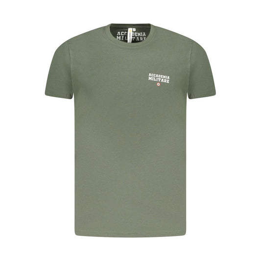 T-Shirt by Accademia Militare for men in cotton green & print features a plush silhouette, showcasing a sophisticated crew neckline and short-sleeve for a truly plush finish.