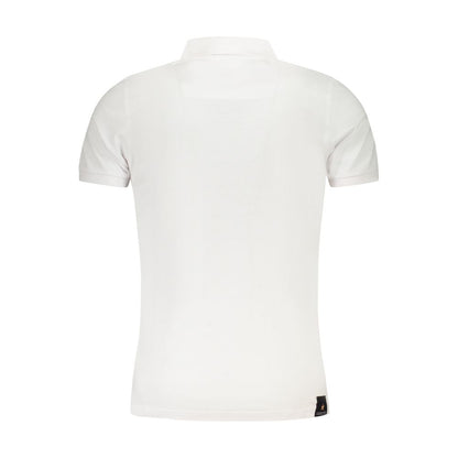 Polo Shirt by Accademia Militare for men in cotton white, signature & print showcases a sharp silhouette, detailed with a refined and sharp for a sophisticated finish.