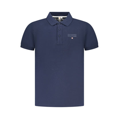 Polo Shirt by Accademia Militare for men in cotton navy & print presents a sleek silhouette, featuring a refined and short-sleeve for a sleek finish.