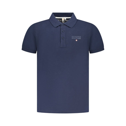 Polo Shirt by Accademia Militare for men in cotton navy & print presents a sleek silhouette, featuring a refined and short-sleeve for a sleek finish.
