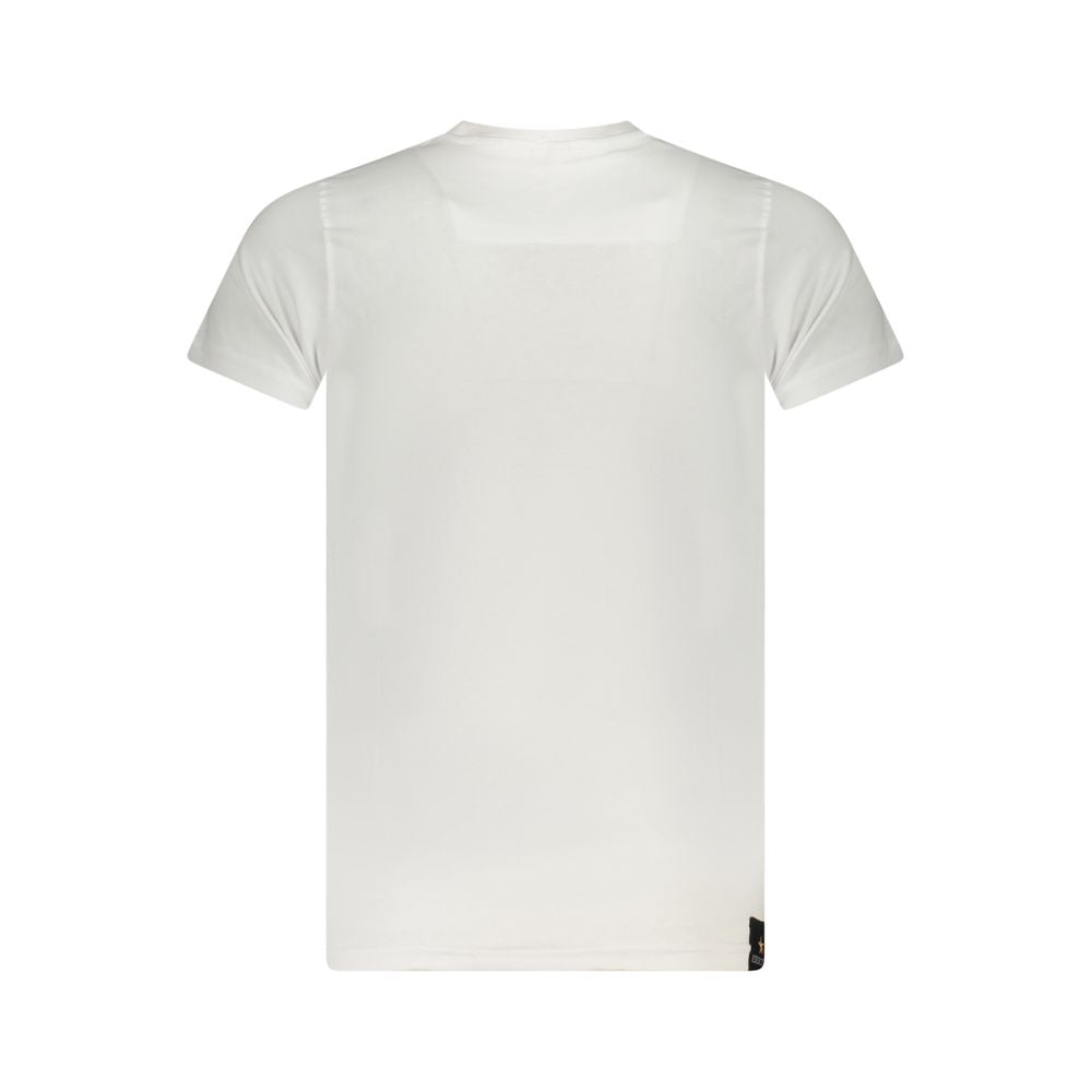 T-Shirt by Accademia Militare for men in cotton white & print features a plush silhouette, showcasing a sophisticated and for a truly plush finish.
