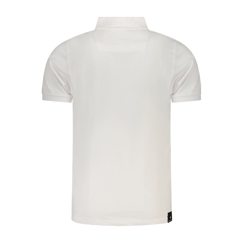 Polo Shirt by Accademia Militare for men in cotton white & print presents a sleek silhouette, featuring a refined and for a sleek finish.