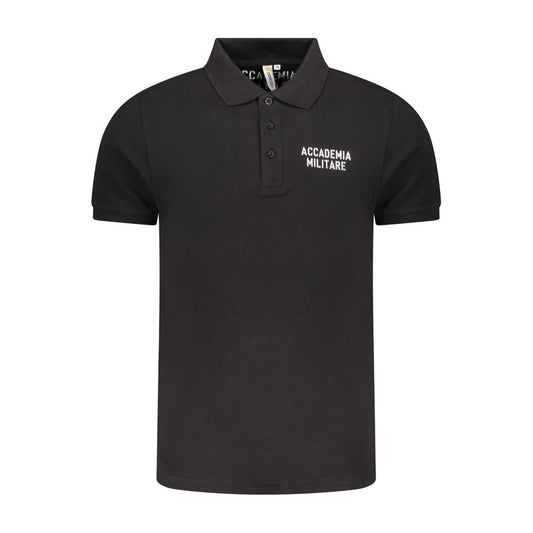 This Polo Shirt by Accademia Militare for men in cotton black & print presents a flawless silhouette, showcasing flawless short-sleeve detailing and a refined for a truly flawless aesthetic.