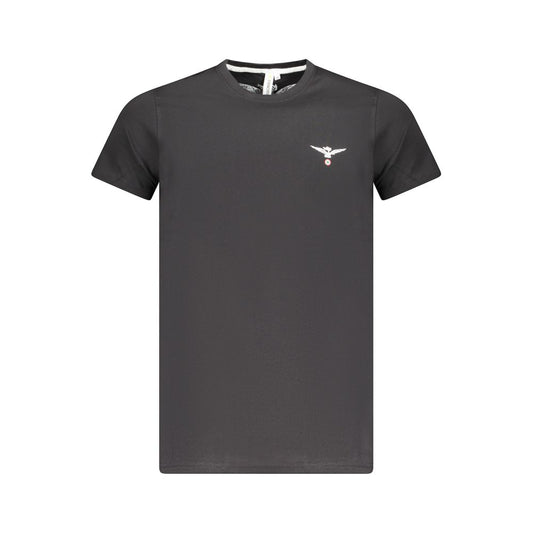 T-Shirt by Accademia Militare for men in cotton black & print features an on trend silhouette, perfectly showcasing a on trend short-sleeve and crew neckline for an elevated aesthetic.