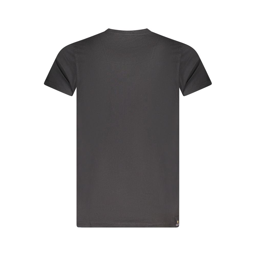T-Shirt by Accademia Militare for men in cotton black & print showcases a chic silhouette, artfully detailed with a chic and for a chic finish.