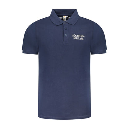 Polo Shirt by Accademia Militare for men in cotton blue & print features a eye catching silhouette, showcasing a refined and short-sleeve for a eye catching finish.