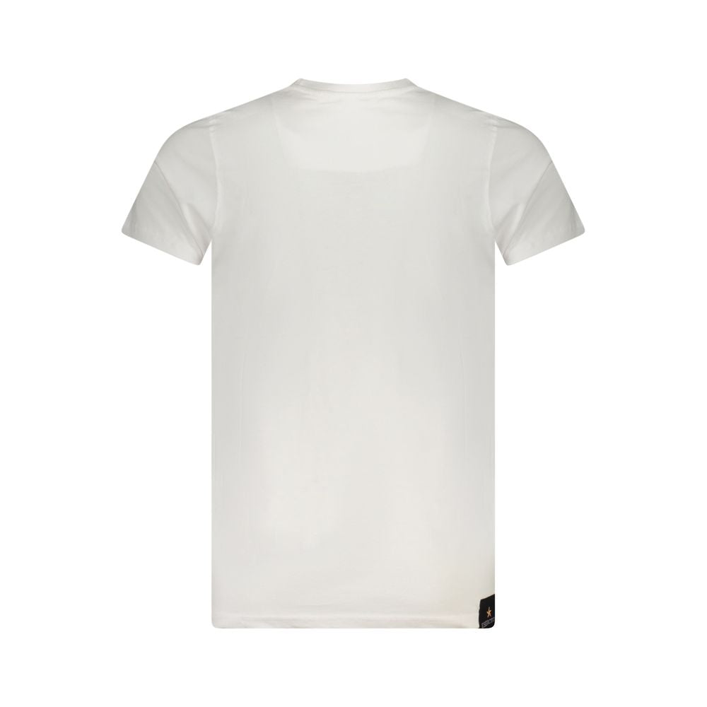 T-Shirt by Accademia Militare for men in cotton white & print showcases a dramatic silhouette, elegantly detailed with a dramatic crew neckline and for a truly dramatic finish.