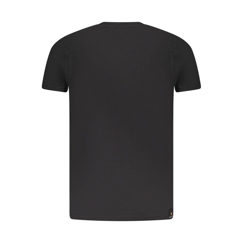 T-Shirt by Accademia Militare for men in cotton black & print features an on trend silhouette, perfectly showcasing a on trend and crew neckline for an elevated aesthetic.