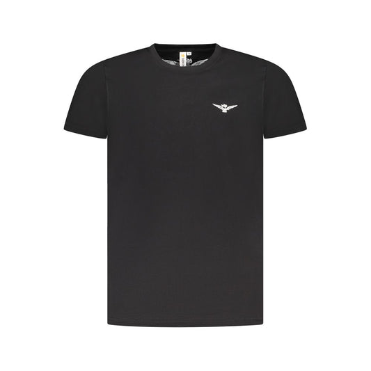 T-Shirt by Accademia Militare for men in cotton black & print showcases a chic silhouette, artfully detailed with a chic crew neckline and short-sleeve for a chic finish.