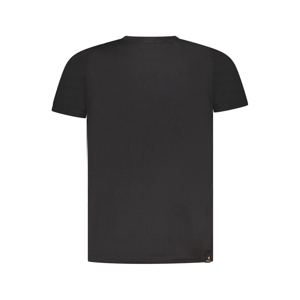T-Shirt by Accademia Militare for men in cotton black & print showcases a dramatic silhouette, elegantly detailed with a dramatic crew neckline and for a truly dramatic finish.