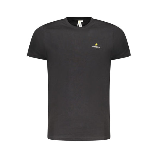 Esercito 1659 Men's Short-Sleeve Crew Neck Cotton T-Shirt - Black Print