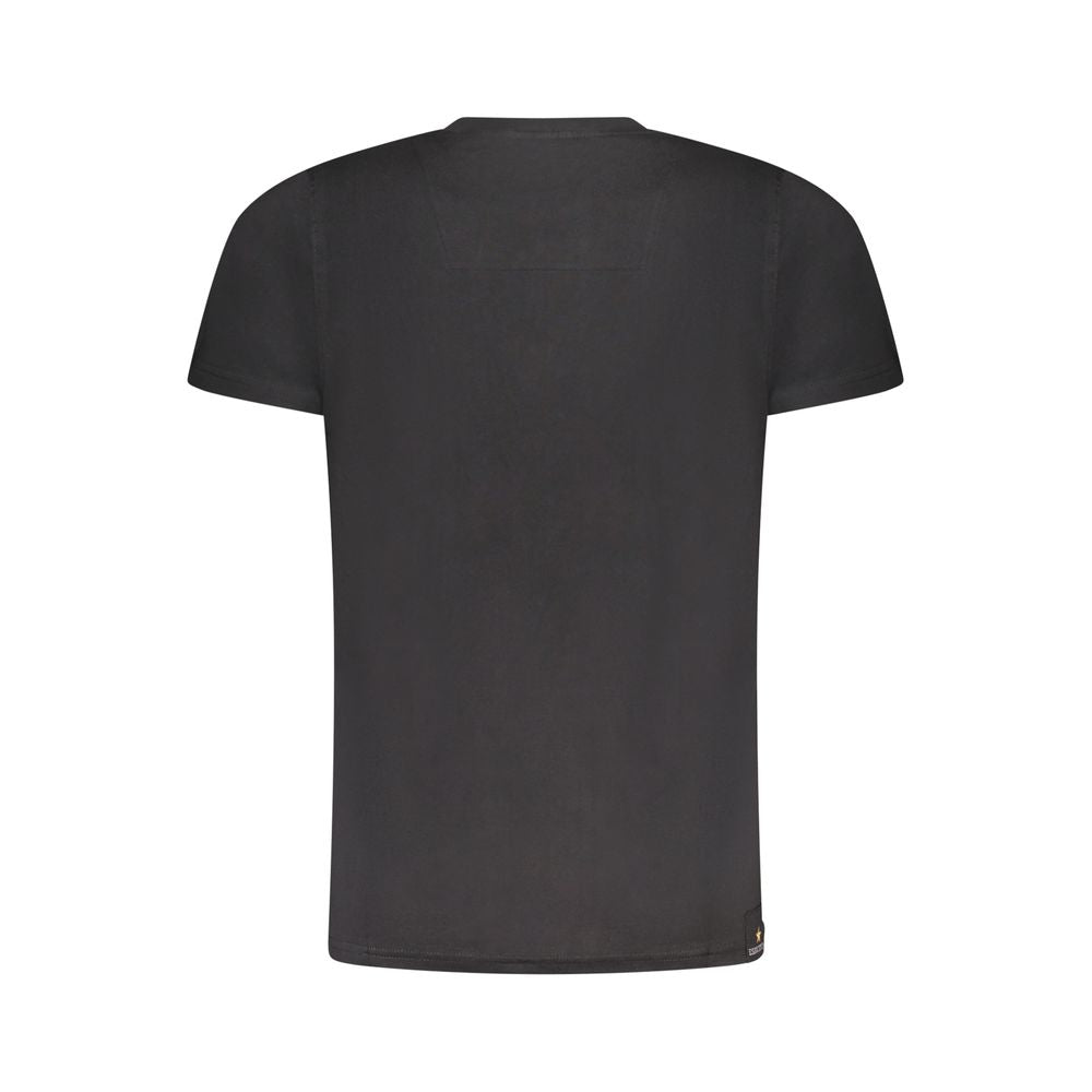 Esercito 1659 Men's Short-Sleeve Crew Neck Cotton T-Shirt - Black Print