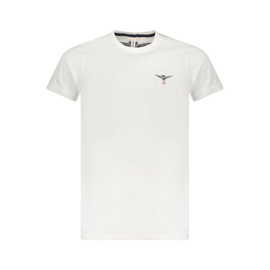 T-Shirt by Accademia Militare for men in cotton white & print features an on trend silhouette, perfectly showcasing a on trend short-sleeve and crew neckline for an elevated aesthetic.