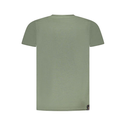 T-Shirt by Accademia Militare for men in cotton green & print showcases a chic silhouette, artfully detailed with a chic crew neckline and for a chic finish.