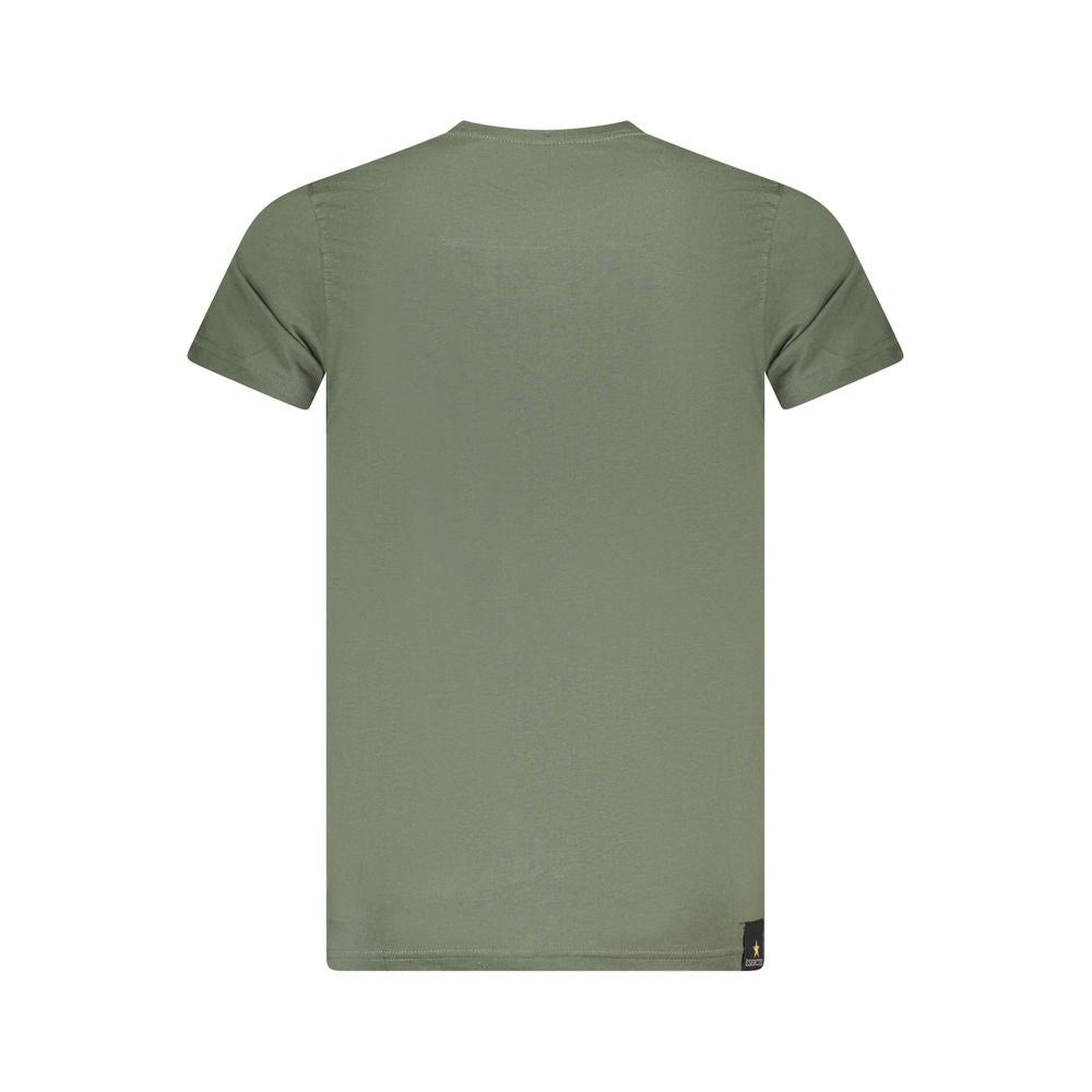 T-Shirt by Accademia Militare for men in cotton green features a plush silhouette, showcasing a sophisticated crew neckline and for a truly plush finish.