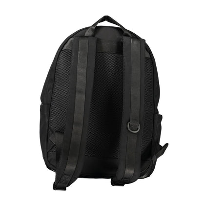 Backpack by Tommy Hilfiger for men in polyester black & print showcases a stately Polyester Backpack design, featuring a secure zipper with stately external-pockets & laptop-compartment and versatile handle, backpack-strap & adjustable-strap.