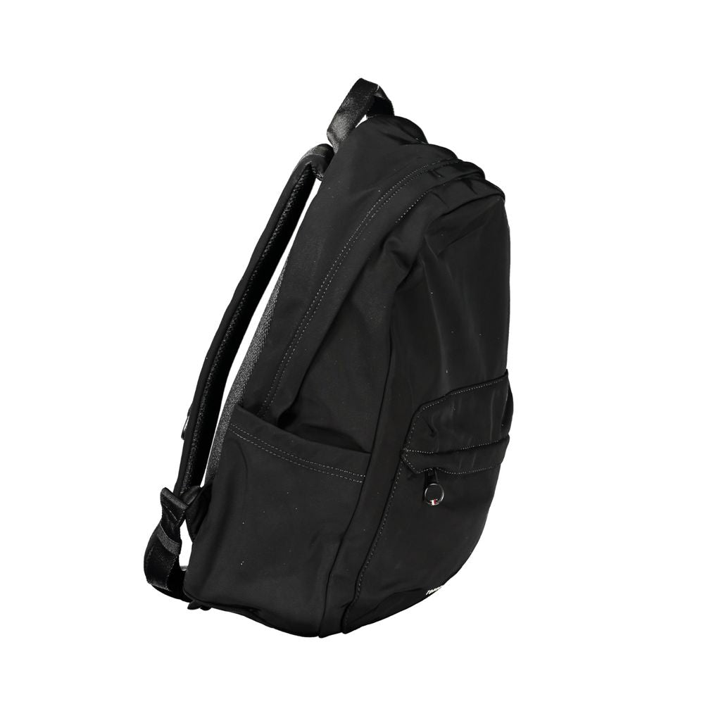 Backpack by Tommy Hilfiger for men in polyester black & print features a stately Polyester Backpack design, showcasing a secure zipper, ample external-pockets & laptop-compartment, and versatile handle, backpack-strap & adjustable-strap for a stately finish.